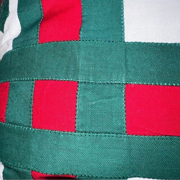 5 Keeco 100% Cotton Christmas Pillows in Red/White/Green w/Coordinated Patterns - Picture 9 of 13